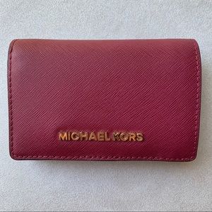 Michael Kors Snap Wallet Small Maroon